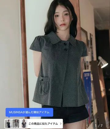 MUSINSA HIGHSCHOOLDISCO 도트 무늬 반팔 셔츠