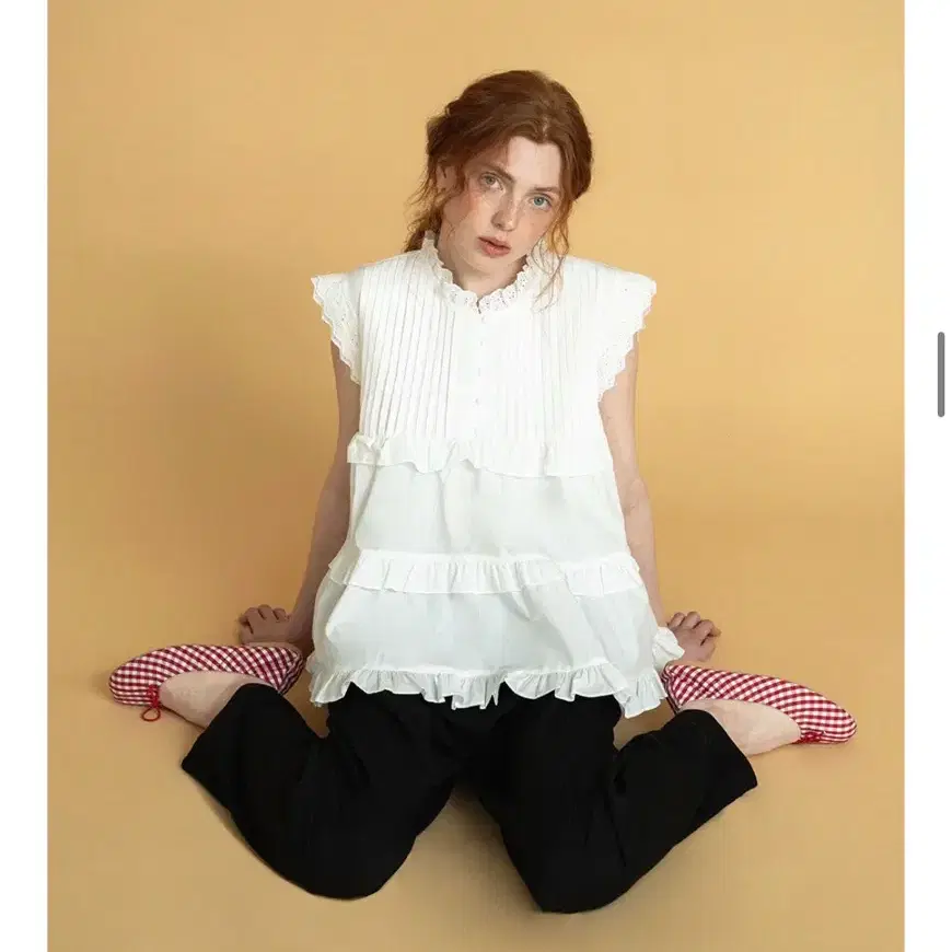 위드아웃썸머 lettuce blouse