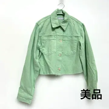 새상품급 ZARA 라이트 그린 데님 자켓 XS 사이즈