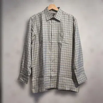 90s DAKS 긴팔 셔츠 체크 무늬 남성용 L 닥스