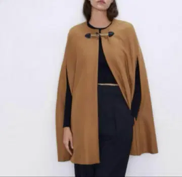 완판템 ZARA MANTECO 판초 케이프 코트 XS
