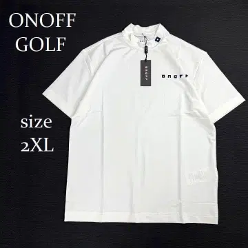 새상품 ONOFF 온오프 골프 스트레치 모크넥 셔츠 화이트 2XL