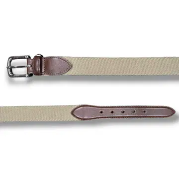 남성용 가죽 캔버스 콤비 벨트 가운데 구멍 100cm scg
