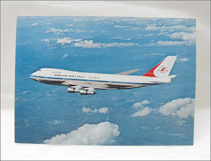 KOREAN AIR 대한항공 고니로고 시절 엽서 (742-3)