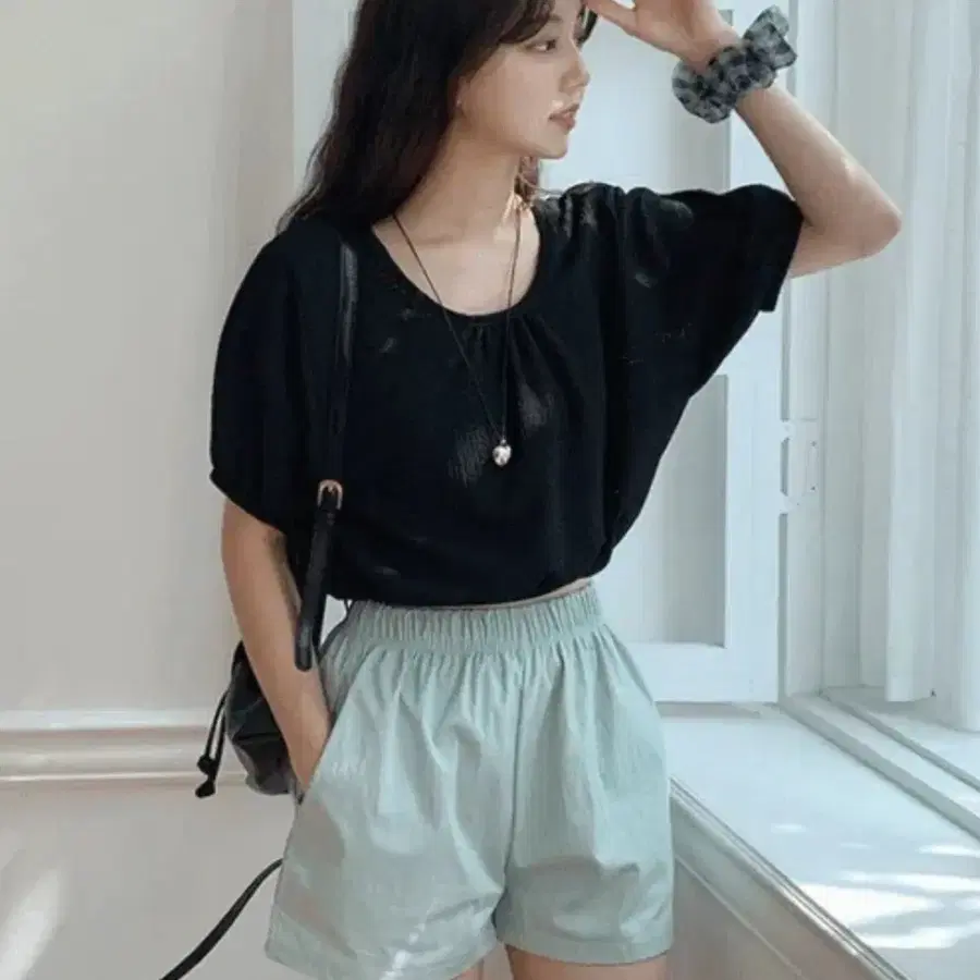나일론 트레이닝 반바지 (민트)