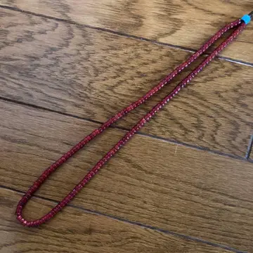 화이트하트 앤티크 비즈 최상급 피빨강 60cm