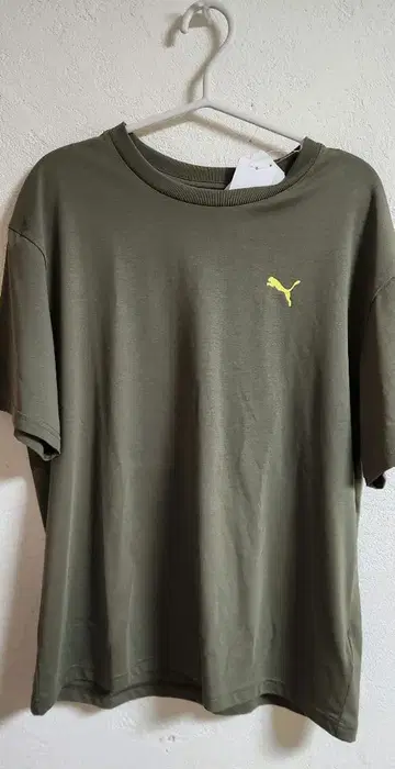 PUMA 남성용 T셔츠 카키색