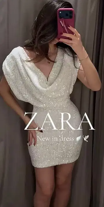 ZARA 스팽글 미니 원피스 드레스 XS 자라 완판템