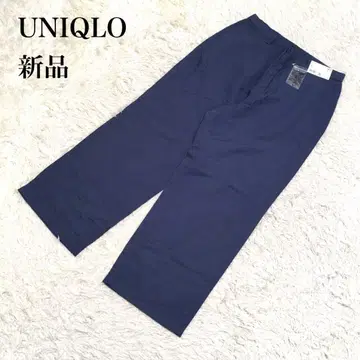 UNIQLO 유니클로 린넨 블렌드 팬츠 블루 XXL U480