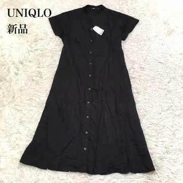 UNIQLO 유니클로 셔츠 원피스 코튼 블랙 XXL U481