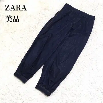 ZARA 자라 배럴 데님 커브 데님 팬츠 네이비 L U482