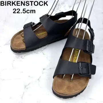 [컨디션 최상] BIRKENSTOCK 밀라노 샌들 22.5 블랙 가죽