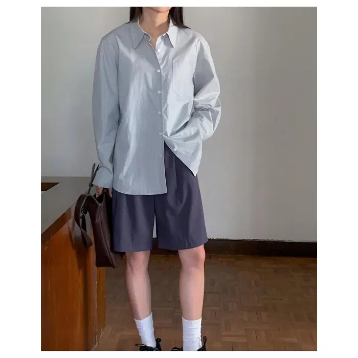 2C)pe 핀턱 버뮤다팬츠 하프팬츠 베이지 차콜 반바지 S M
