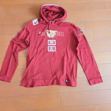 PINK HOUSE 후드티 레드 곰 무늬