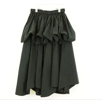 noir kei ninomiya 페플럼 스커트 블랙