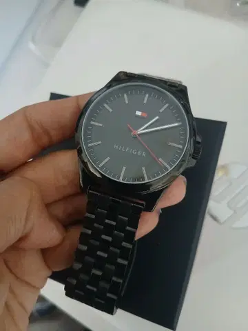 TOMMY HILFIGER 남성용 손목시계 블랙