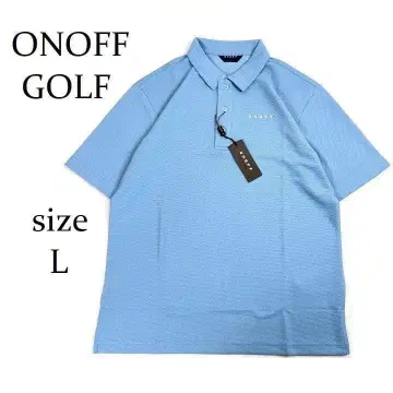 새상품 ONOFF 온오프 골프 니트 피케 셔츠 흡한속건 스카이블루 L