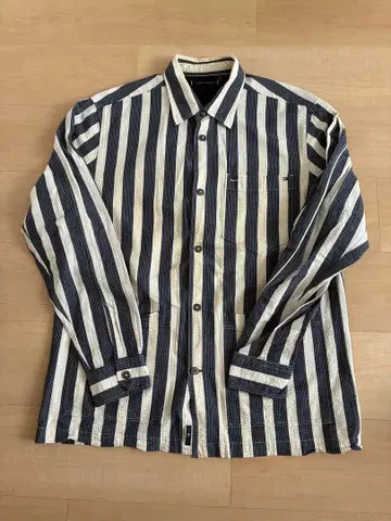 TOMMY HILFIGER 시어서커 스트라이프 셔츠 M 23SS