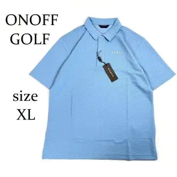 새상품 ONOFF 온오프 골프 니트 피케 셔츠 흡한속건 스카이블루 XL