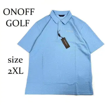 새상품 ONOFF 온오프 골프 니트 피케 셔츠 흡한속건 스카이블루 2XL