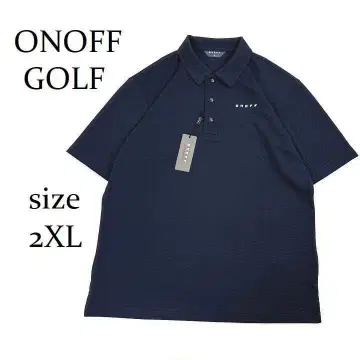새상품 ONOFF 온오프 골프 니트 피케 셔츠 흡한속건 네이비 2XL