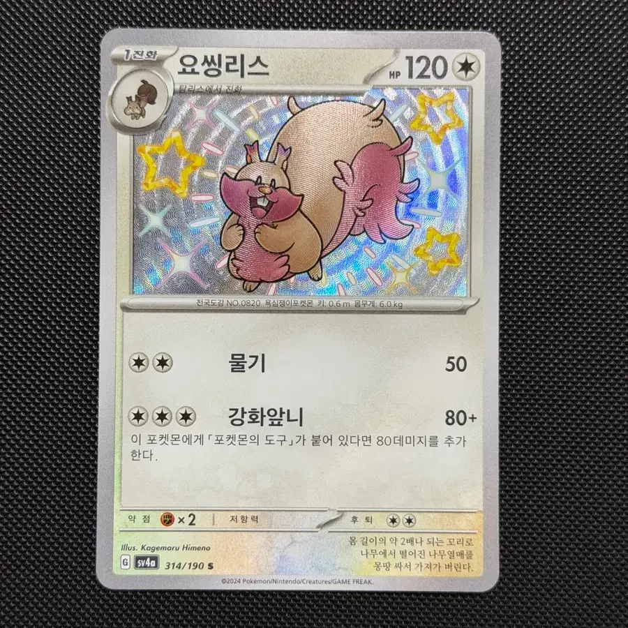 귀여운 포켓몬 카드 요씽리스 이로치 S (샤이니트레져 샤트)