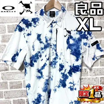 [ 선착순 ] 오클리 스컬 남성용 반팔 피케 셔츠 XL 화이트/올 패턴