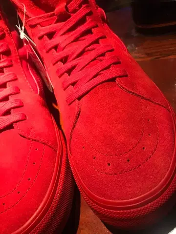 [새상품] VANS Sk8-Hi 28cm 레드 파이어 패턴 스니커즈