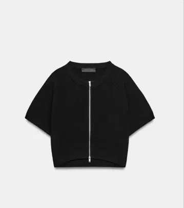 ZARA 숏 기장 집업 니트 자켓 화이트