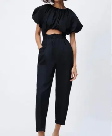 ZARA 자라 올인원 점프수트 블랙 팬츠 블랙 XS 사이즈