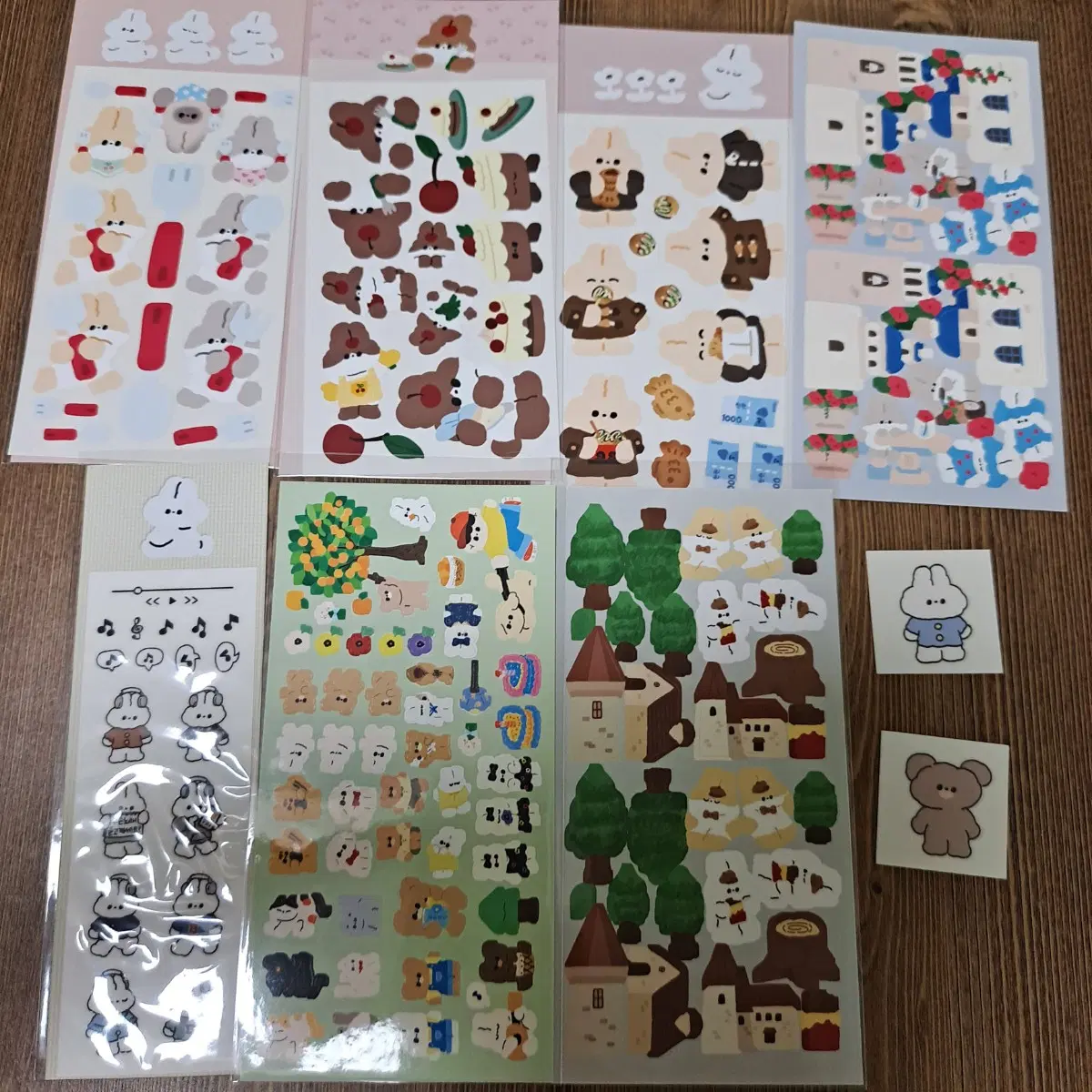 다꾸템 베베 씰스티커 7장 일괄 판매