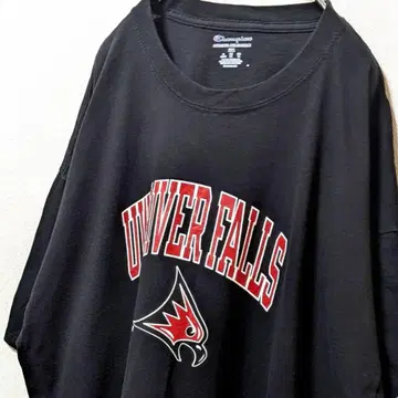 챔피온 UW-RIVER FALLS T셔츠 2XL 블랙 블랙 구제 의류