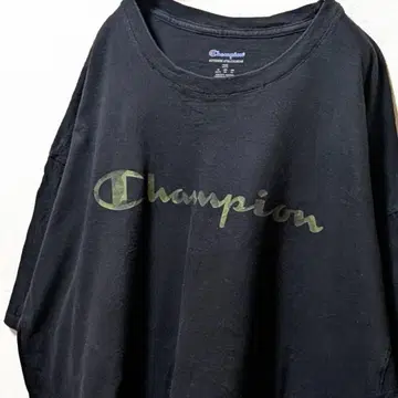 챔피온 Champion 로고 T셔츠 2XL 블랙 블랙 구제 의류