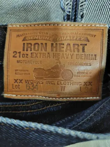 IRON HEART 아이언 하트 21oz 스트레이트 데님 634 W32