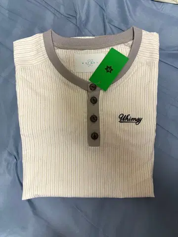 whimsy BASEBALL HENLEY SHIRT 화이트 사이즈 L