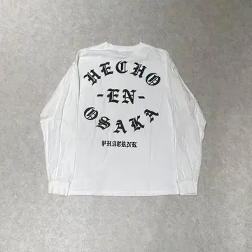 PHATRNK M 그런지 y2k 서클 로고 영문 백 프린트 롱 T