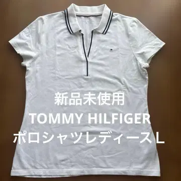 미사용 새상품! TOMMY HILFIGER A라인 피케 셔츠 화이트 L