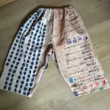 감물 염색 수건 와이드 팬츠 건강십수