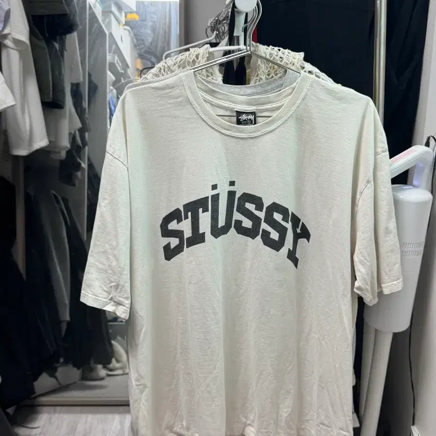스투시 블록 피그먼트 다이드 반팔 티셔츠 XL