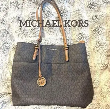 MICHAEL KORS 토트백 MK 로고 브라운