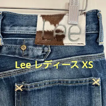 Lee 신치 벨트 부착 송치 패치 데님 청바지 테이퍼드