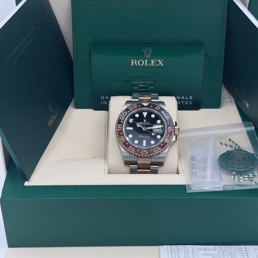 롤렉스 GMT MASTER2 루트비어 콤비 2020년12월식 풀 구성품