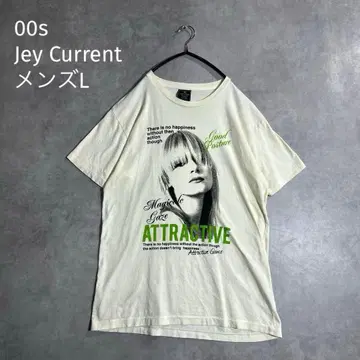 00s Jey Current 걸 포토 프린트 T셔츠 Y2K 남성용 L