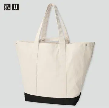 유니클로 Uniqro U 유니클로유 토트백 화이트 x 블랙 새상품