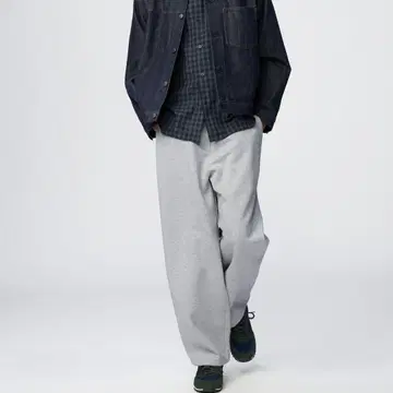 UNIQLO C 맨투맨 와이드 팬츠 그레이 S