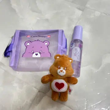 미사용 새상품 Care Bears 파우치 미스트 봉제 인형 3세트