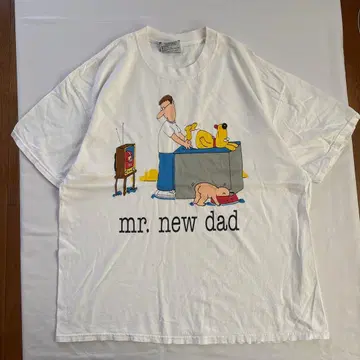 90s USA제 Lee 빈티지 아트 T셔츠 Mr. New Dad