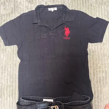 [레어] U.S. POLO ASSN. 피케 셔츠 블랙 L 사이즈 y2k