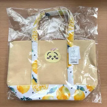 새상품 미개봉 페이러 치이카와(먼작귀) 토끼 레몬 도트 자수 토트백