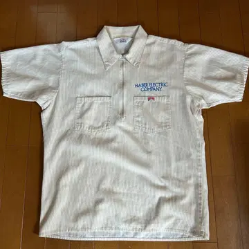 BEN DAVIS 하프 지퍼 워크 셔츠 70s 80s